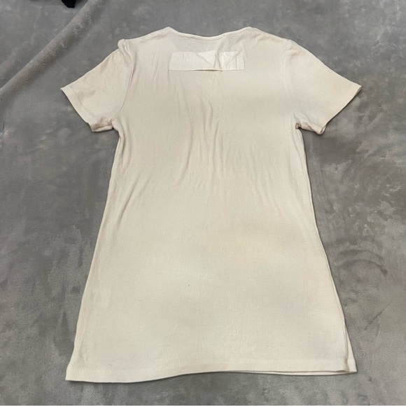 A. Potts tab tee short sleeve rib cream 10905 - Picture 12 of 15